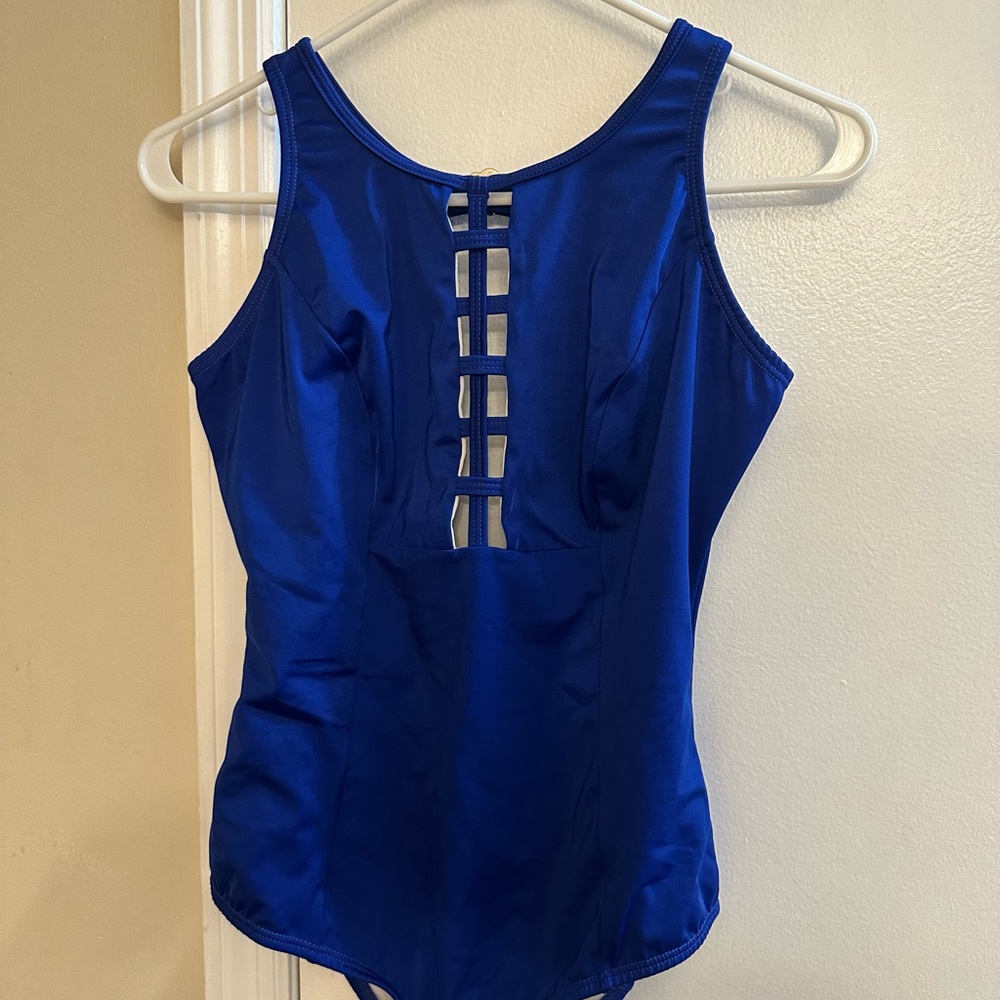 Elegant Blue Women's one piece bathing suit